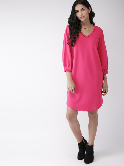 

Scotch & Soda Women Pink Solid Sheath Dress