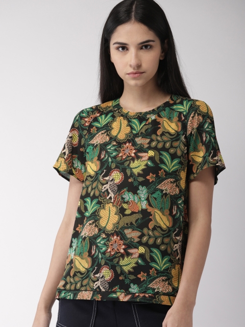 

Scotch & Soda Women Black Floral Print Top