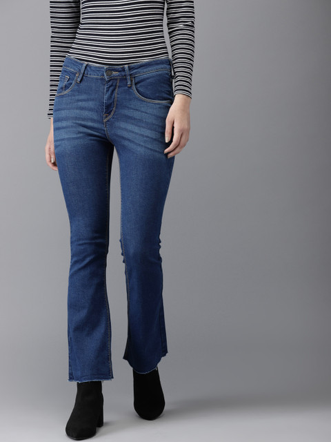 

Moda Rapido Women Blue Bootcut Mid-Rise Clean Look Stretchable Jeans