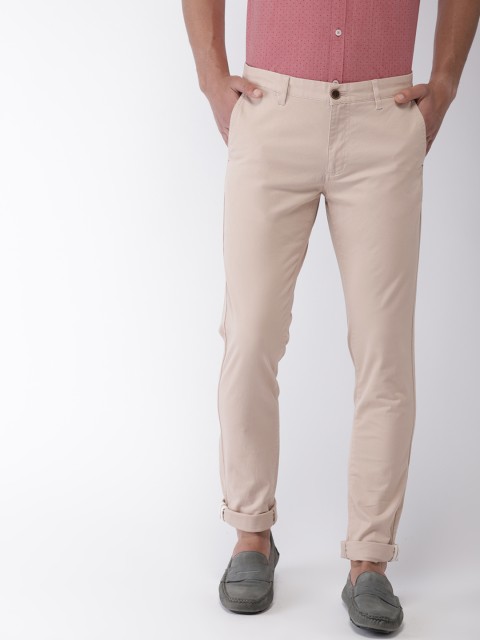 

Indian Terrain Men Pink Brooklyn Slim Fit Solid Chinos
