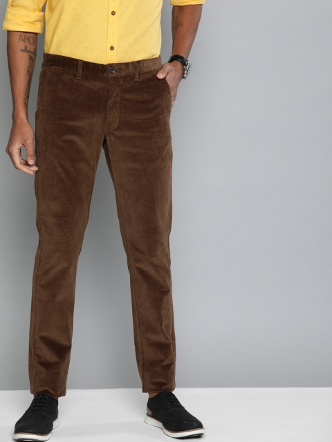 

Indian Terrain Men Brown Brooklyn Slim Narrow Fit Solid Regular Corduroy Trousers