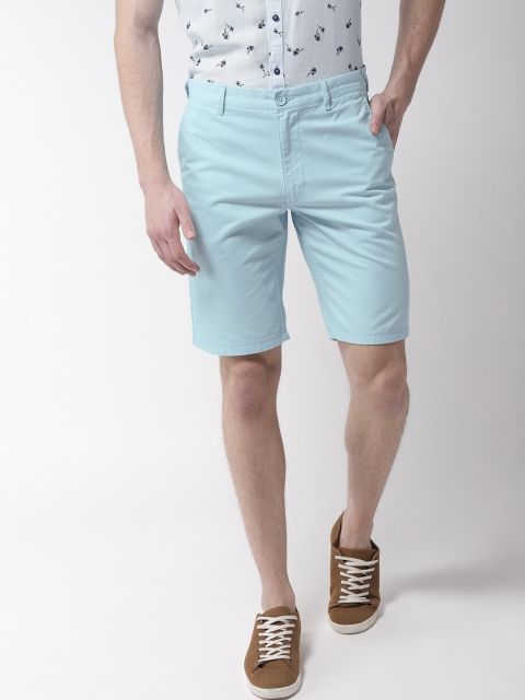 

Indian Terrain Men Blue Solid Regular Fit Chino Shorts