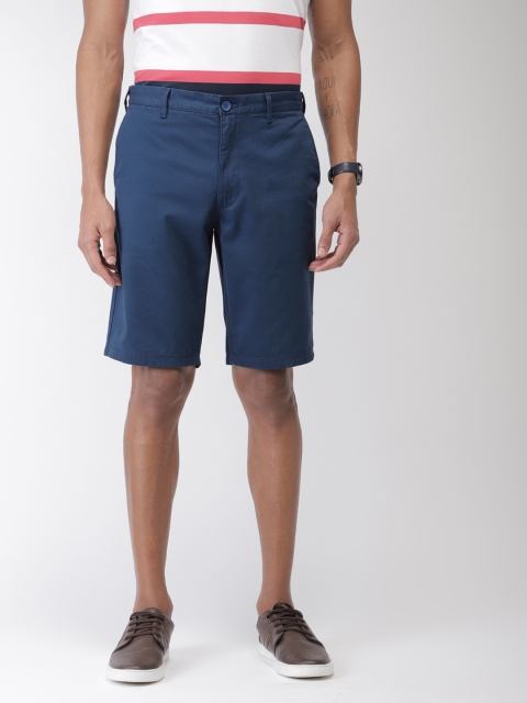 

Indian Terrain Men Navy Blue Solid Regular Fit Chino Shorts