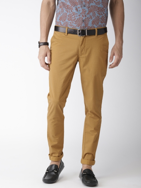 

Indian Terrain Men Khaki Kruger Slim Fit Printed Chinos