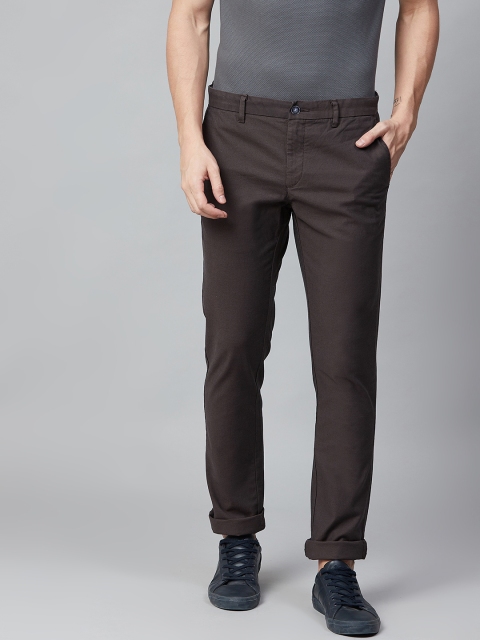 

Indian Terrain Men Coffee Brown Brooklyn Slim Fit Solid Chinos