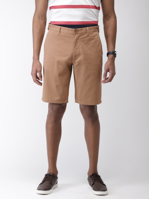 

Indian Terrain Men Khaki Solid Regular Fit Chino Shorts