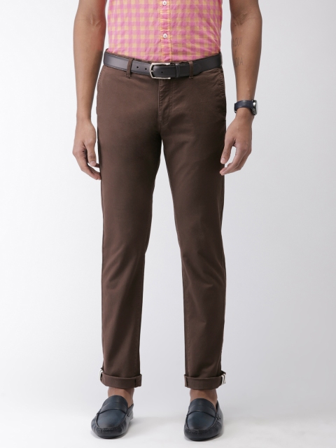 

Indian Terrain Men Brown Brooklyn Slim Fit Solid Chinos
