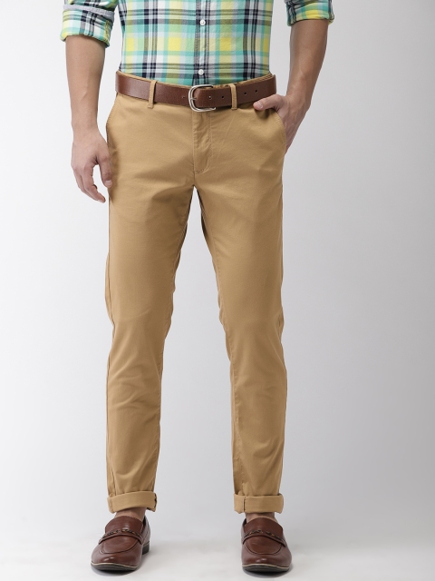 

Indian Terrain Men Khaki Brooklyn Slim Fit Solid Chinos