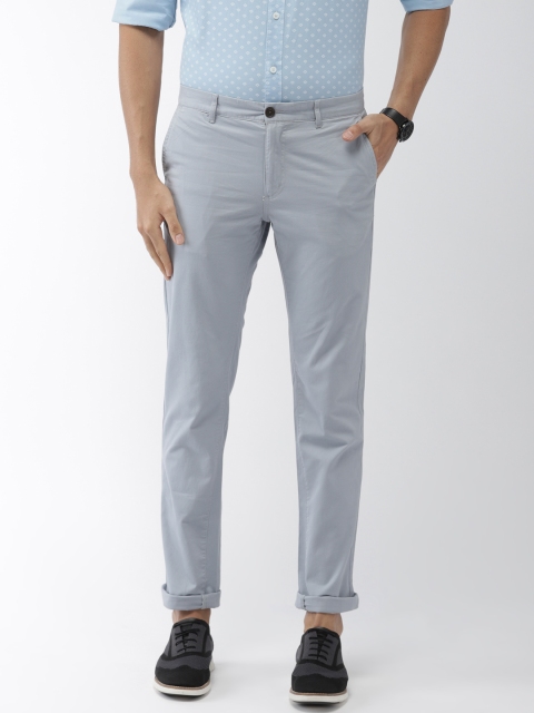 

Indian Terrain Men Blue Brooklyn Slim Fit Low-Rise Solid Chinos