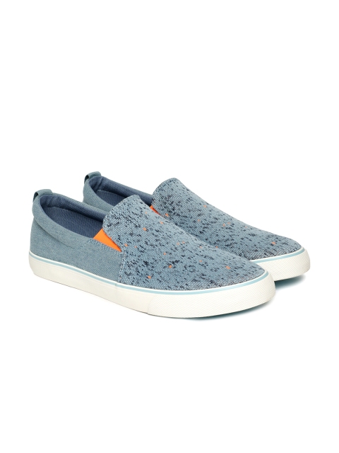 

United Colors of Benetton Men Blue Slip-On Sneakers