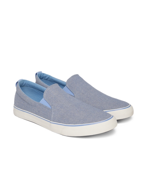 

United Colors of Benetton Men Blue Slip-On Sneakers