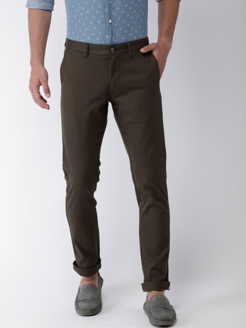 

Indian Terrain Men Brown Brooklyn Slim Fit Solid Chinos