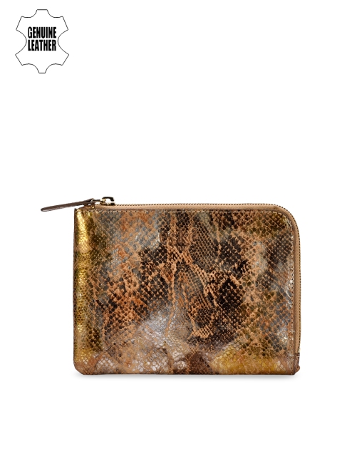 

Eske Men Multicoloured Leather Printed Travel Pouch, Multi