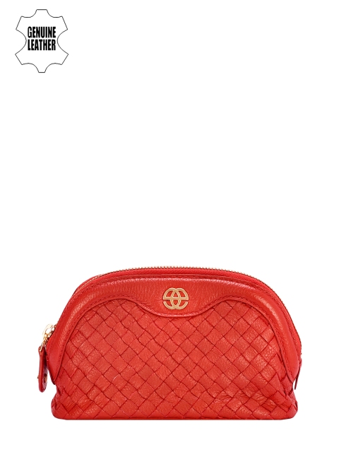 

Eske Women Red Textured Leather Travel Pouch