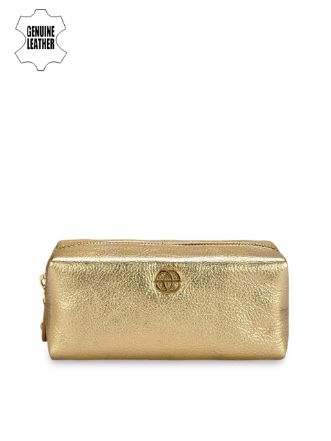 

Eske Women Gold-Toned Leather Travel Pouch