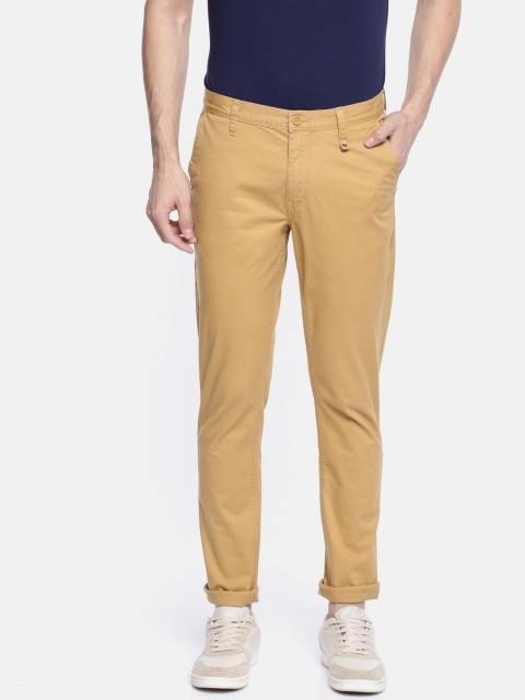 

Lee Men Khaki Skinny Fit Solid Regular Trousers