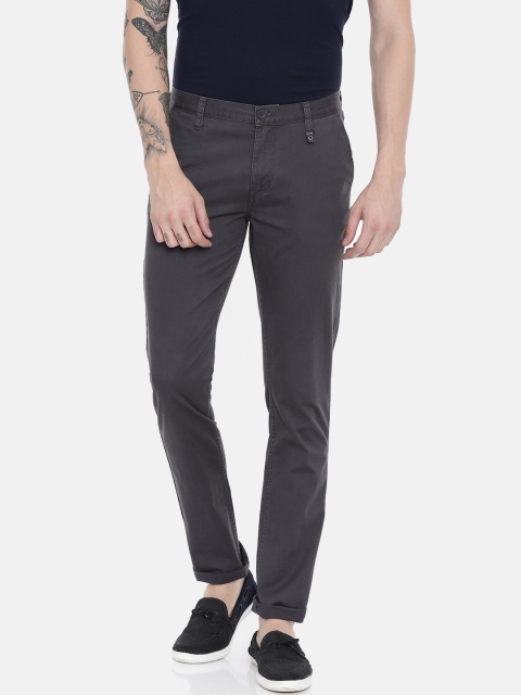 

Lee Men Charcoal Grey Skinny Fit Solid Chinos