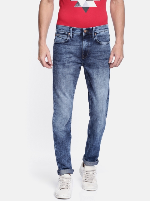 

Lee Men Blue Anton Slim Fit Mid-Rise Low Distress Stretchable Jeans