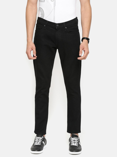 

Lee Men Black Eric Skinny Fit Low-Rise Clean Look Stretchable Ankle-Length Jeans