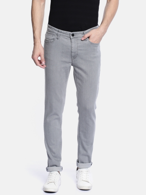 

Lee Men Grey Bruce Skinny Fit Mid-Rise Clean Look Stretchable Jeans
