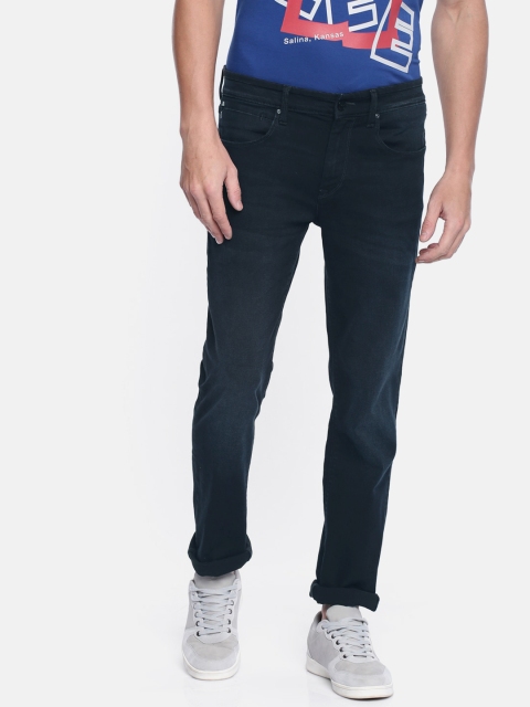 

Lee Men Navy Travis Slim Fit Mid-Rise Clean Look Stretchable Jeans, Navy blue
