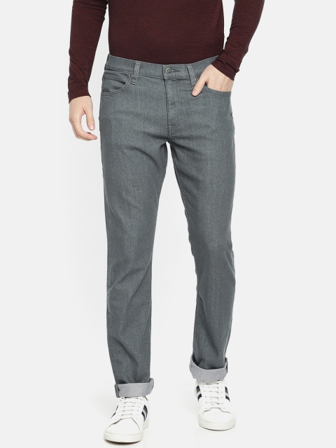 

Lee Men Grey Regular Fit Mid-Rise Clean Look Stretchable Jeans