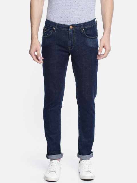 

Lee Men Navy Blue Bruce Skinny Fit Low-Rise Clean Look Stretchable Jeans