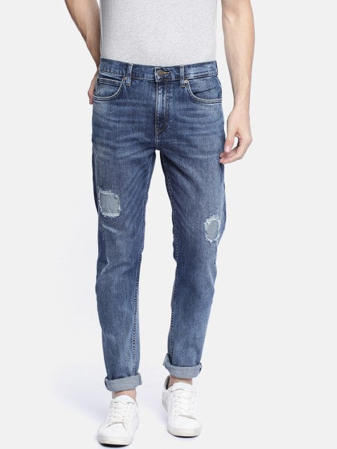 

Lee Men Blue Anton Slim Fit Mid-Rise Mildly Distressed Stretchable Jeans