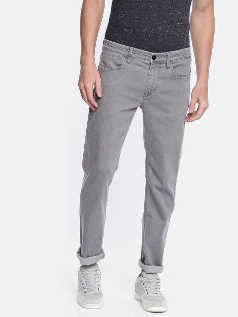 

Lee Men Grey Travis Slim Narrow Fit Mid-Rise Clean Look Stretchable Jeans