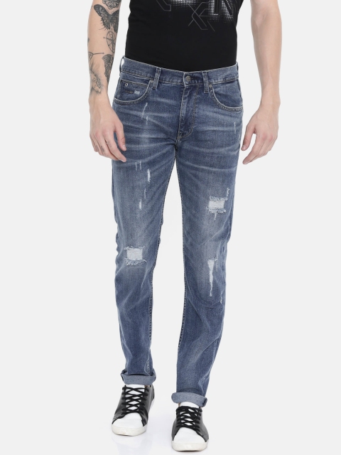 

Lee Men Blue Anton Slim Fit Mid-Rise Mildly Distressed Stretchable Jeans