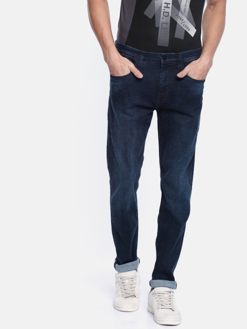 

Lee Men Navy Blue Anton Slim Fit Mid-Rise Clean Look Stretchable Jeans