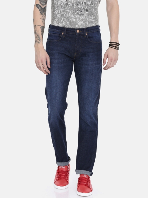 

Lee Men Blue Travis Slim Fit Mid-Rise Clean Look Stretchable Jeans