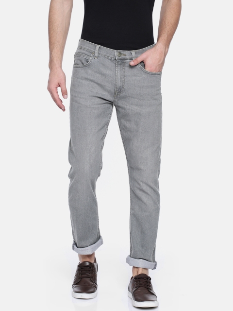 

Lee Men Grey Rodeo Regular Fit Mid-Rise Clean Look Jeans