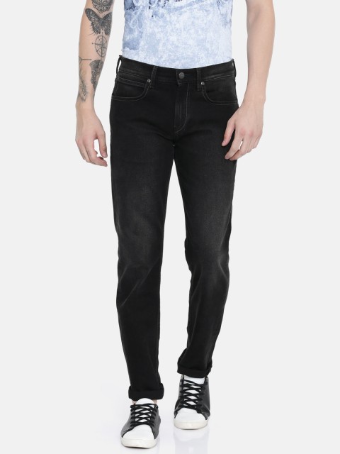 

Lee Men Black Slim Fit Mid-Rise Clean Look Stretchable Jeans