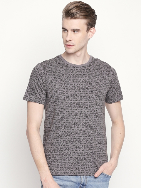 

Ajile by Pantaloons Men Grey Printed Round Neck T-shirt