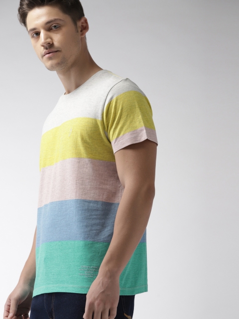 

Indian Terrain Men Multicoloured Colourblocked T-shirt, Multi
