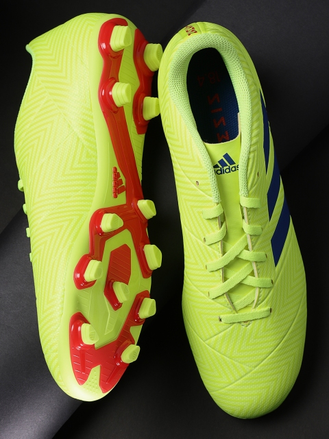 

ADIDAS Men Fluorescent Green NEMEZIZ 18.4 Fixed Ground Football Shoes