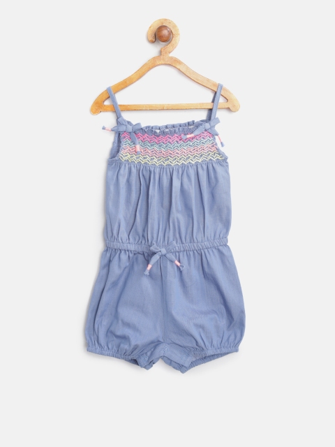 

Nauti Nati Blue Solid Playsuit