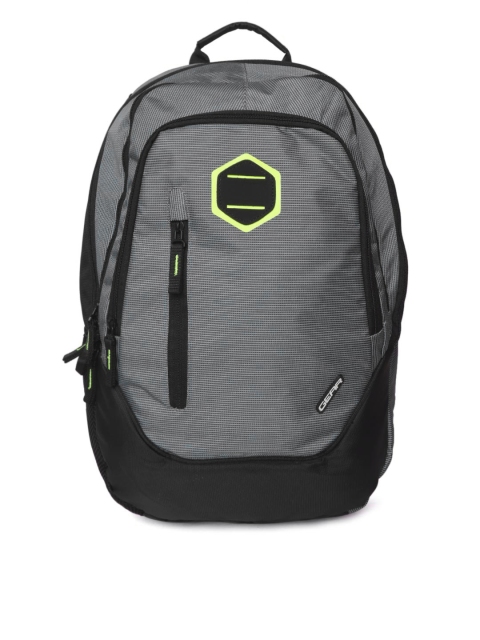 

Gear Unisex Grey & Black Solid Backpack