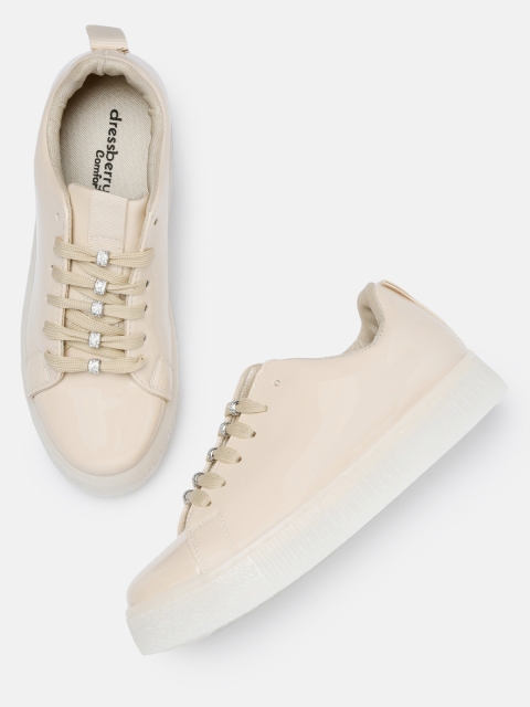 

DressBerry Women Beige Sneakers