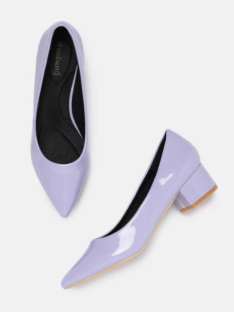 

DressBerry Women Purple Solid Pumps