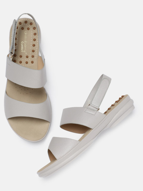 

DressBerry Women Taupe Solid Open Toe Flats
