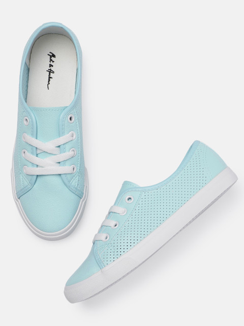 

Mast & Harbour Women Blue Solid Sneakers