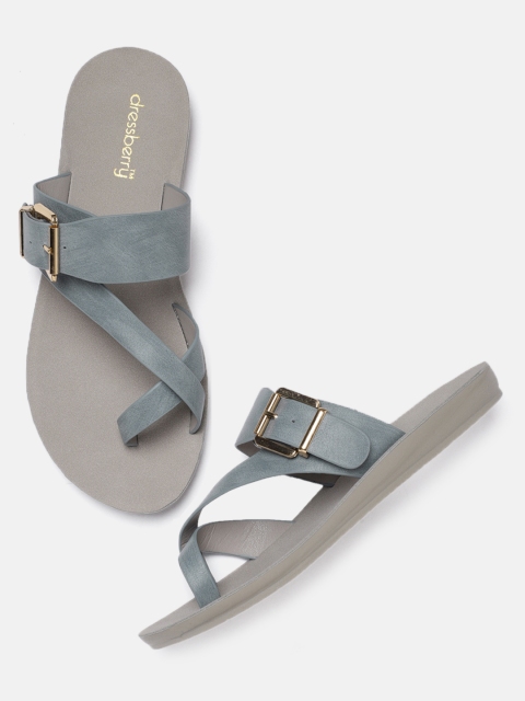 

DressBerry Women Blue Solid One Toe Flats