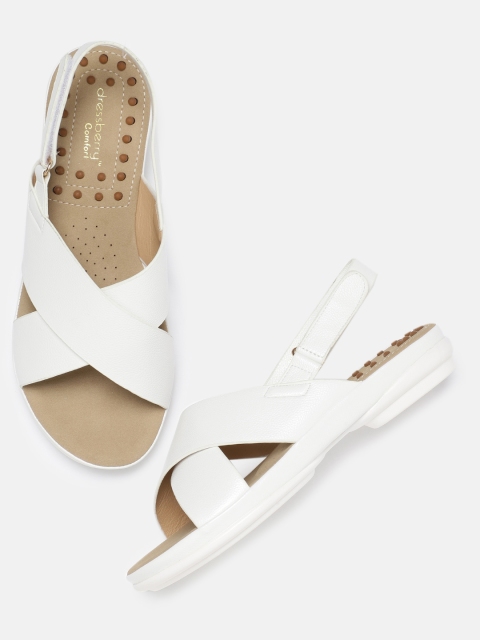 

DressBerry Women White Solid Open Toe Flats