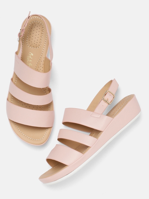 

Mast & Harbour Women Nude-Coloured Solid Open Toe Flats