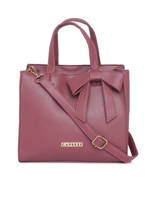 

Caprese Mauve Solid Handheld Bag