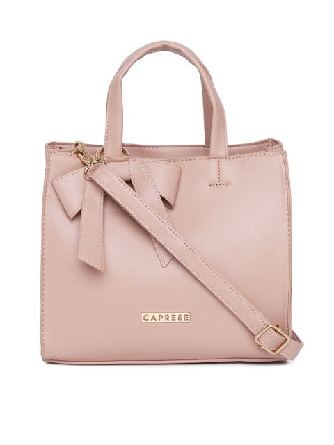 

Caprese Pink Solid Handheld Bag