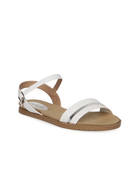 

BEIRA RIO Women White Solid Open Toe Flats