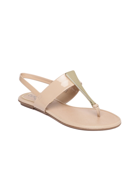 

BEIRA RIO Women Beige Solid T-Strap Flats